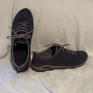 Ecco Women's Sneakers - Dark Blue and Beige